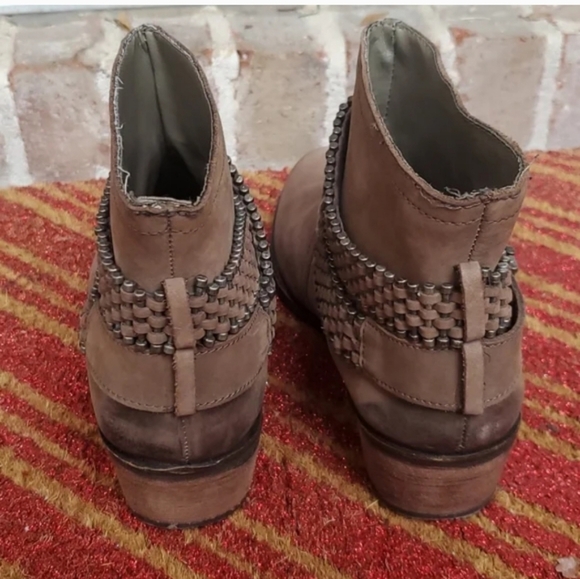 Matisse Plate Suede Harness Brown Moto Boots - Picture 4 of 4